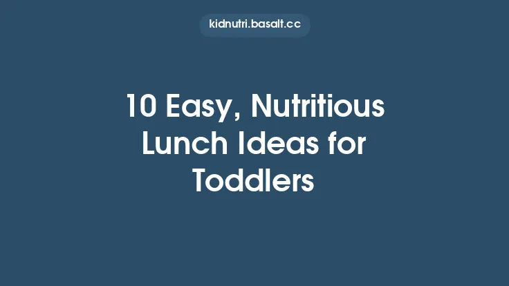 10 Easy, Nutritious Lunch Ideas for Toddlers Thumbnail