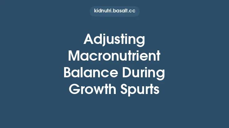 Adjusting Macronutrient Balance During Growth Spurts Thumbnail