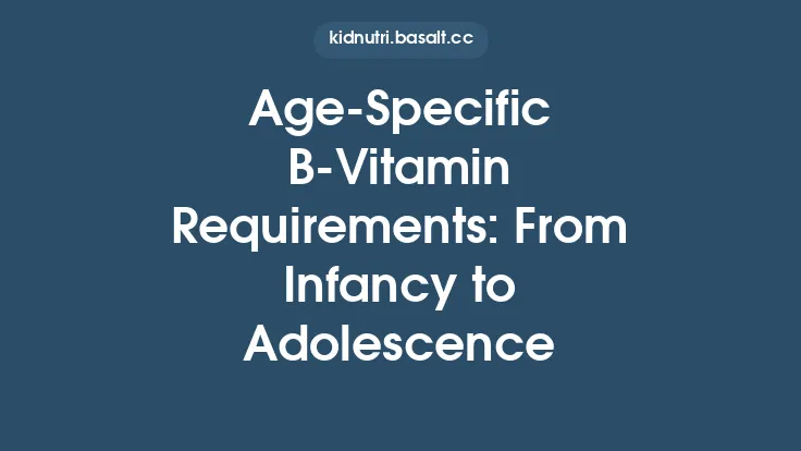 Age‑Specific B‑Vitamin Requirements: From Infancy to Adolescence Thumbnail