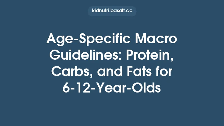 Age‑Specific Macro Guidelines: Protein, Carbs, and Fats for 6‑12‑Year‑Olds Thumbnail