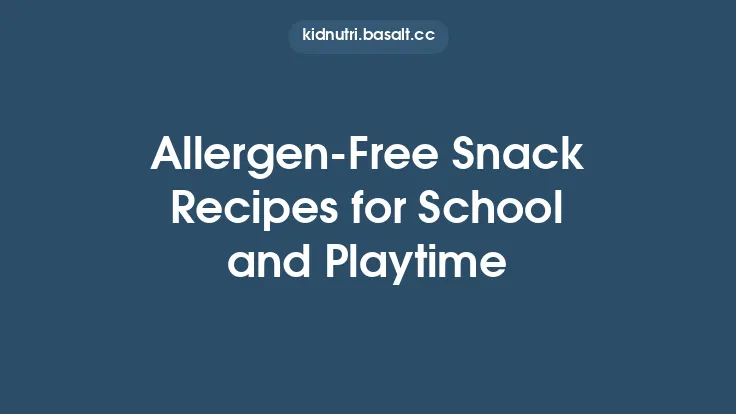Allergen-Free Snack Recipes for School and Playtime Thumbnail