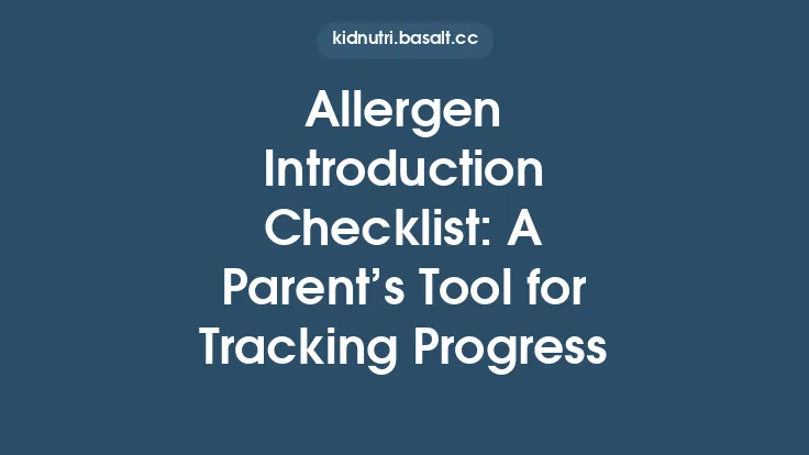 Allergen Introduction Checklist: A Parent’s Tool for Tracking Progress Thumbnail