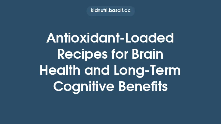 Antioxidant‑Loaded Recipes for Brain Health and Long‑Term Cognitive Benefits Thumbnail