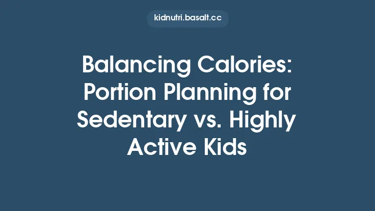 Balancing Calories: Portion Planning for Sedentary vs. Highly Active Kids Thumbnail