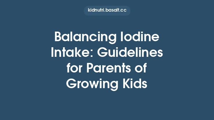 Balancing Iodine Intake: Guidelines for Parents of Growing Kids Thumbnail