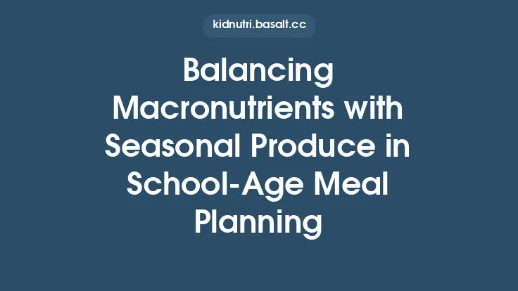 Balancing Macronutrients with Seasonal Produce in School‑Age Meal Planning Thumbnail
