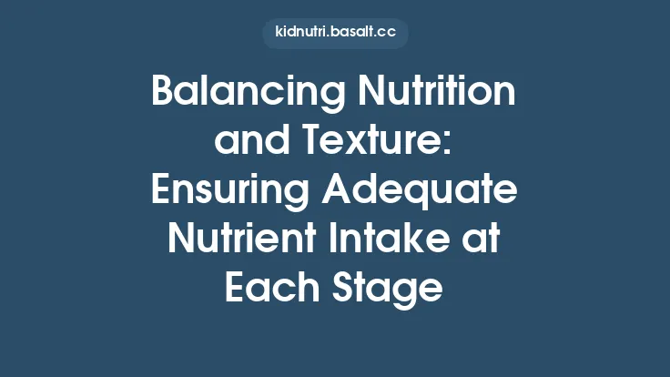 Balancing Nutrition and Texture: Ensuring Adequate Nutrient Intake at Each Stage Thumbnail