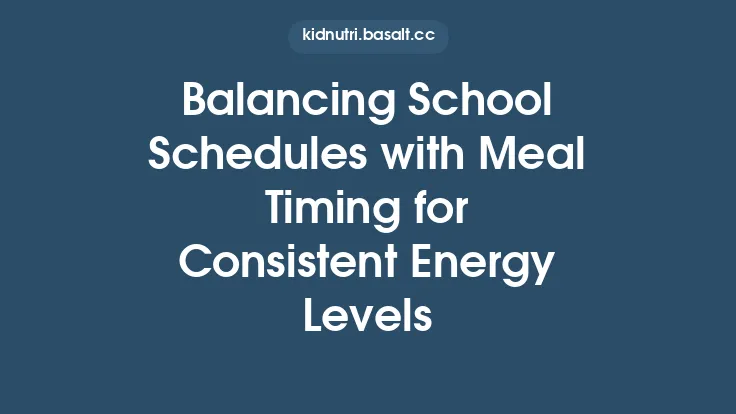 Balancing School Schedules with Meal Timing for Consistent Energy Levels Thumbnail