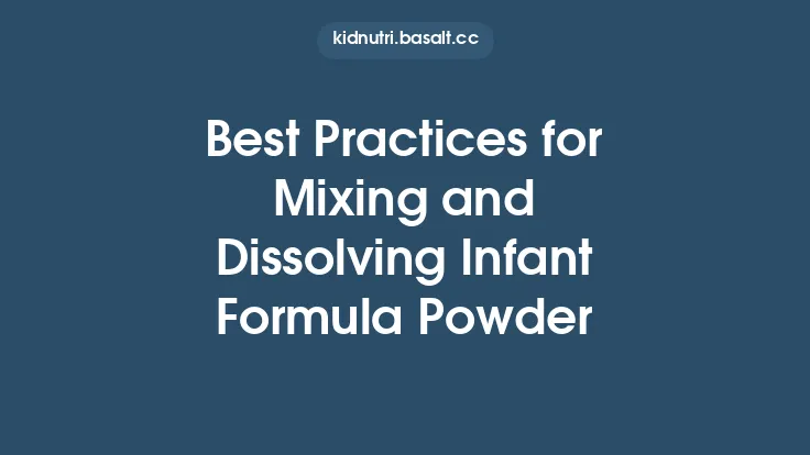 Best Practices for Mixing and Dissolving Infant Formula Powder Thumbnail
