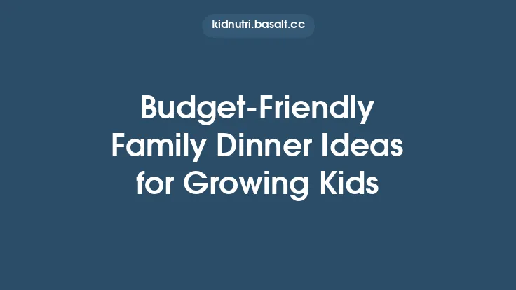 Budget‑Friendly Family Dinner Ideas for Growing Kids Thumbnail