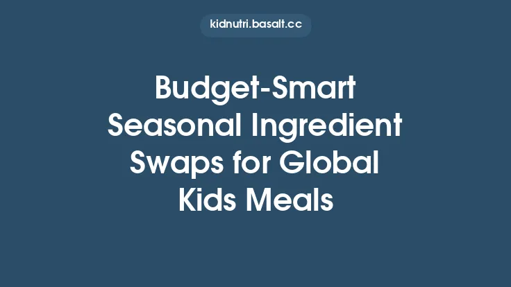 Budget‑Smart Seasonal Ingredient Swaps for Global Kids Meals Thumbnail