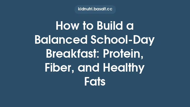 How to Build a Balanced School-Day Breakfast: Protein, Fiber, and Healthy Fats Thumbnail