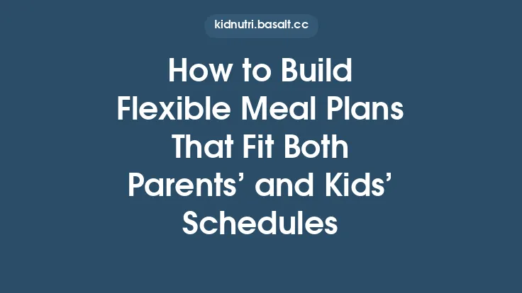 How to Build Flexible Meal Plans That Fit Both Parents’ and Kids’ Schedules Thumbnail