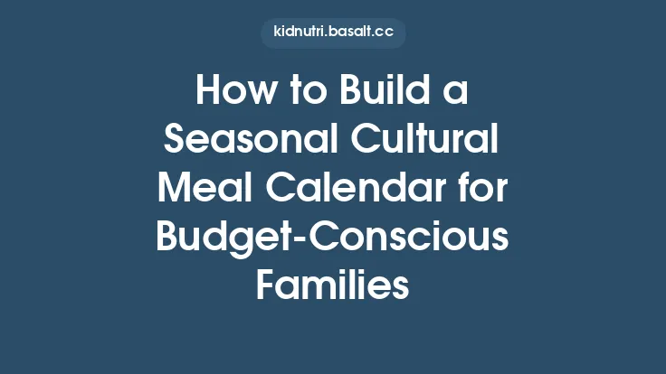 How to Build a Seasonal Cultural Meal Calendar for Budget‑Conscious Families Thumbnail