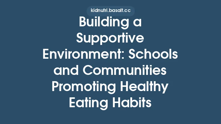 Building a Supportive Environment: Schools and Communities Promoting Healthy Eating Habits Thumbnail