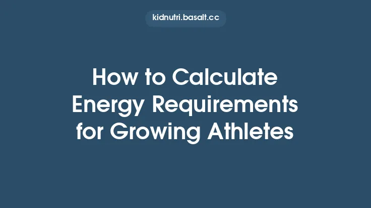 How to Calculate Energy Requirements for Growing Athletes Thumbnail