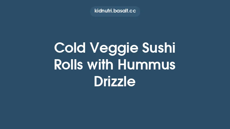 Cold Veggie Sushi Rolls with Hummus Drizzle Thumbnail