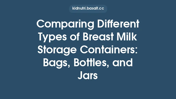 Comparing Different Types of Breast Milk Storage Containers: Bags, Bottles, and Jars Thumbnail