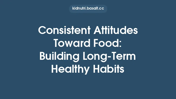 Consistent Attitudes Toward Food: Building Long‑Term Healthy Habits Thumbnail