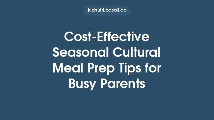 Cost‑Effective Seasonal Cultural Meal Prep Tips for Busy Parents Thumbnail