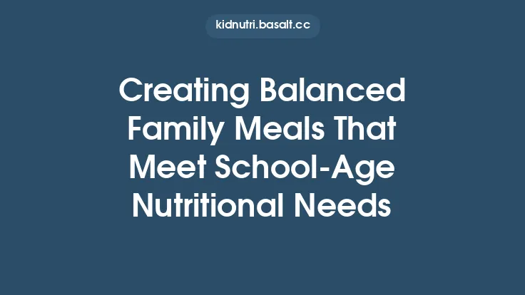 Creating Balanced Family Meals That Meet School‑Age Nutritional Needs Thumbnail