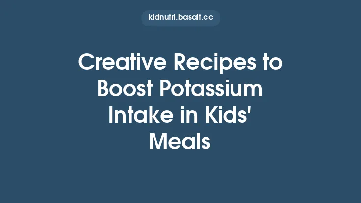 Creative Recipes to Boost Potassium Intake in Kids