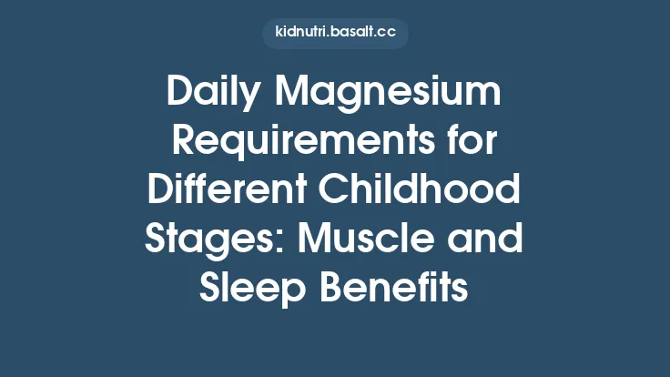 Daily Magnesium Requirements for Different Childhood Stages: Muscle and Sleep Benefits Thumbnail