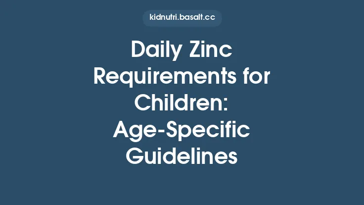 Daily Zinc Requirements for Children: Age‑Specific Guidelines Thumbnail
