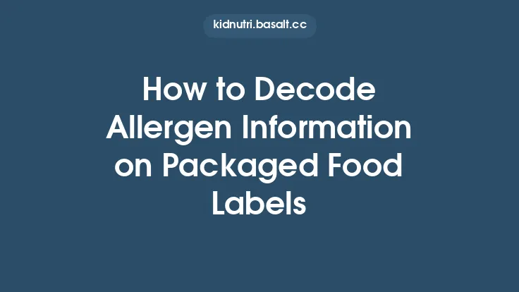 How to Decode Allergen Information on Packaged Food Labels Thumbnail