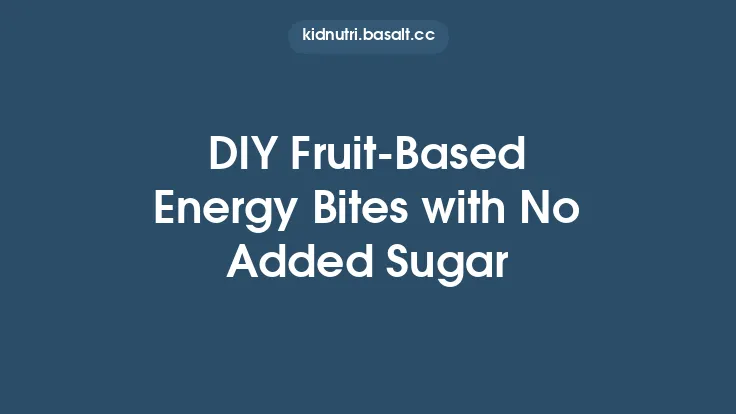 DIY Fruit‑Based Energy Bites with No Added Sugar Thumbnail