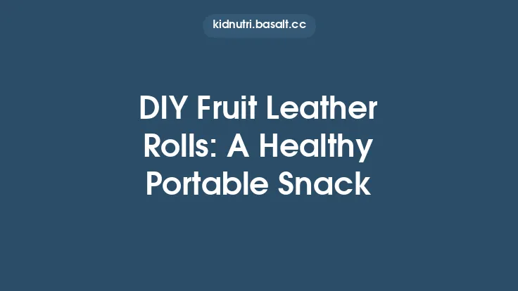 DIY Fruit Leather Rolls: A Healthy Portable Snack Thumbnail