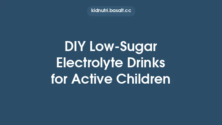 DIY Low‑Sugar Electrolyte Drinks for Active Children Thumbnail