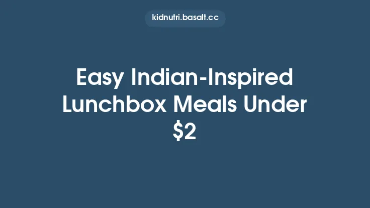 Easy Indian‑Inspired Lunchbox Meals Under $2 Thumbnail