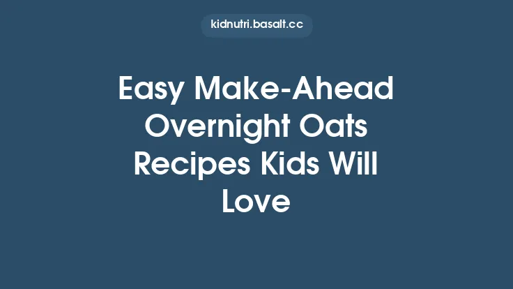 Easy Make-Ahead Overnight Oats Recipes Kids Will Love Thumbnail