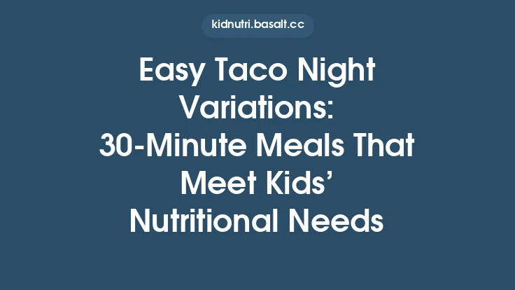 Easy Taco Night Variations: 30‑Minute Meals That Meet Kids’ Nutritional Needs Thumbnail
