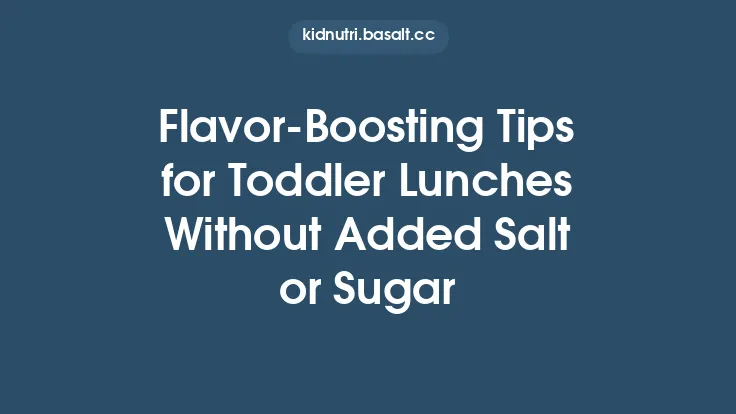 Flavor‑Boosting Tips for Toddler Lunches Without Added Salt or Sugar Thumbnail