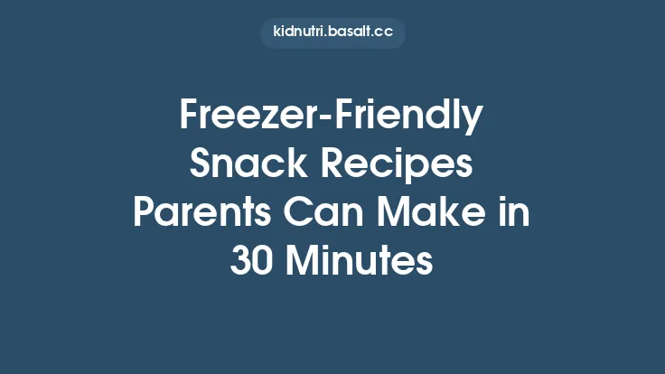 Freezer‑Friendly Snack Recipes Parents Can Make in 30 Minutes Thumbnail