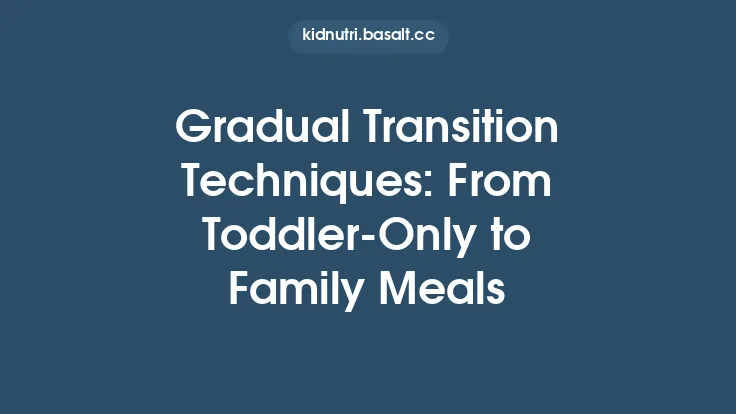 Gradual Transition Techniques: From Toddler‑Only to Family Meals Thumbnail