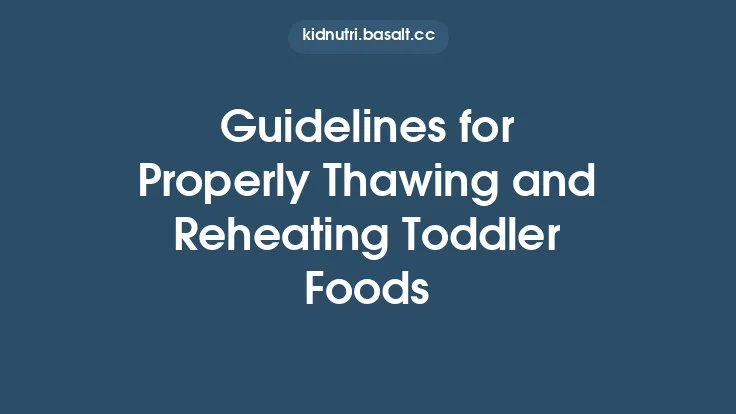 Guidelines for Properly Thawing and Reheating Toddler Foods Thumbnail