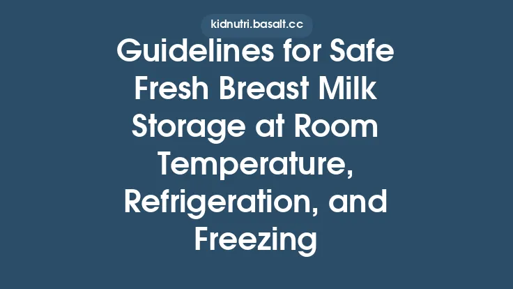 Guidelines for Safe Fresh Breast Milk Storage at Room Temperature, Refrigeration, and Freezing Thumbnail