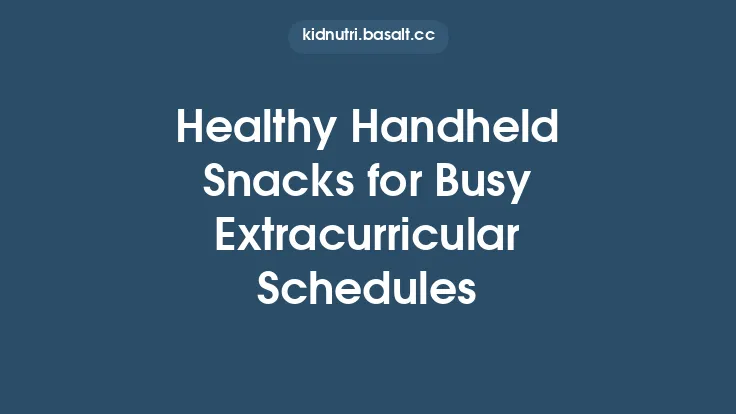 Healthy Handheld Snacks for Busy Extracurricular Schedules Thumbnail