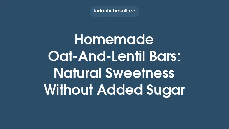 Homemade Oat‑And‑Lentil Bars: Natural Sweetness Without Added Sugar Thumbnail