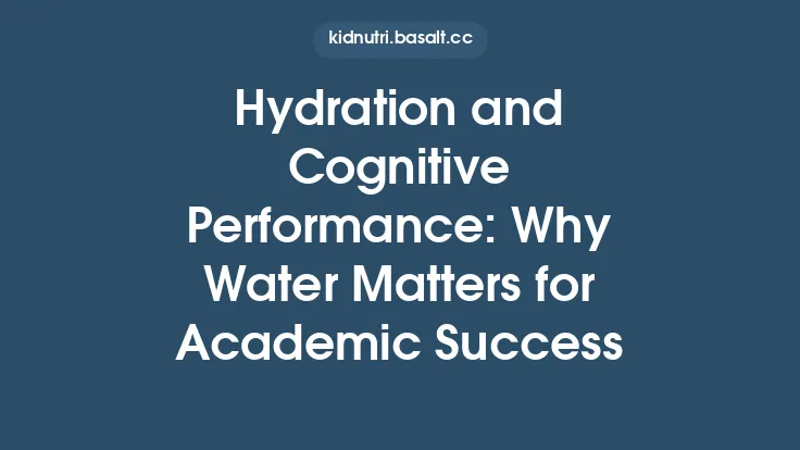 Hydration and Cognitive Performance: Why Water Matters for Academic Success Thumbnail