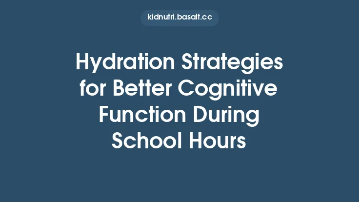Hydration Strategies for Better Cognitive Function During School Hours Thumbnail