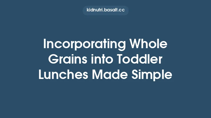 Incorporating Whole Grains into Toddler Lunches Made Simple Thumbnail