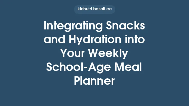 Integrating Snacks and Hydration into Your Weekly School‑Age Meal Planner Thumbnail
