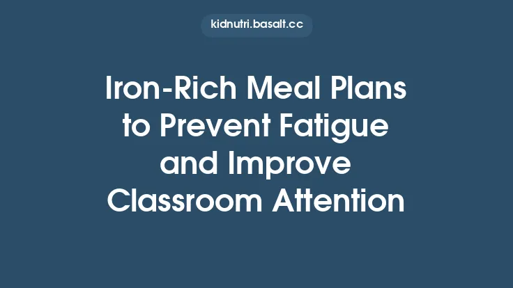 Iron‑Rich Meal Plans to Prevent Fatigue and Improve Classroom Attention Thumbnail