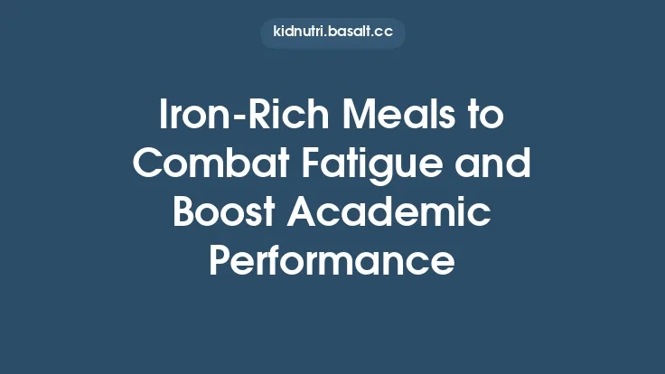 IronâRich Meals to Combat Fatigue and Boost Academic Performance Thumbnail