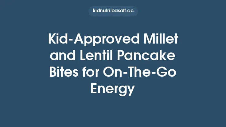Kid‑Approved Millet and Lentil Pancake Bites for On‑The‑Go Energy Thumbnail