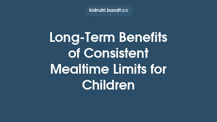 Long-Term Benefits of Consistent Mealtime Limits for Children Thumbnail